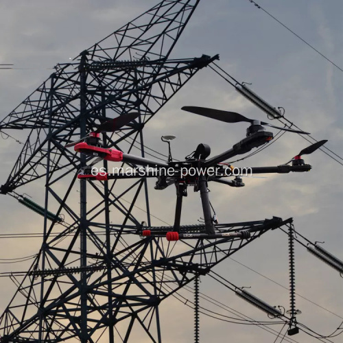 Construcción de la línea de transmisión Vehículo aéreo no tripulado